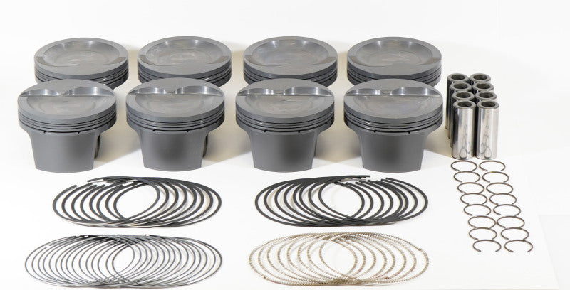 Mahle MS Piston Set SBF 445ci 4.125in Bore 3.25in Stroke 5.4in Rod .927 Pin -16cc 8.8 CR Set of 8