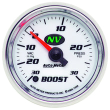 गैलरी व्यूवर में इमेज लोड करें, Autometer NV 52.4mm Full Sweep Electronic 30 In Hg/30 PSI Vacuum / Boost Gauge