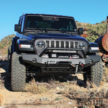 गैलरी व्यूवर में इमेज लोड करें, Westin 18-19 Jeep Wrangler JL WJ2 Full Width Front Bumper w/Bull Bar Textured Black