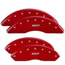 Carica l&#39;immagine nel visualizzatore di Gallery, MGP 4 Caliper Covers Engraved Front &amp; Rear MGP Red finish silver ch