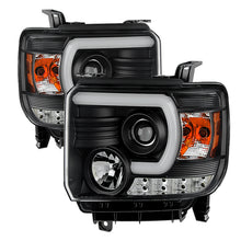 Cargar imagen en el visor de la galería, Spyder GMC Sierra 14-16 Projector Headlights Light Bar DRL Blk PRO-YD-GS14V2-LBDRL-BK