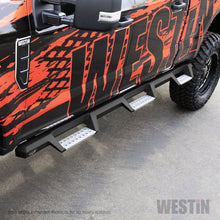 Cargar imagen en el visor de la galería, Westin/HDX 17-18 Ford F-250/350 Crew Cab (6.75ft Bed) Stainless Drop Nerf Step Bars - Textured Black