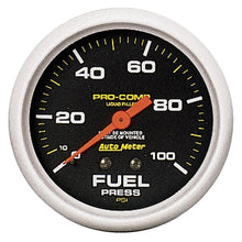 Laden Sie das Bild in den Galerie-Viewer, Autometer Liquid Filled Mechanical 2-5/8inch 100 PSI Fuel Pressure Gauge