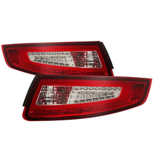 Load image into Gallery viewer, xTune Porsche 911 997 05-08 Light Bar LED Tail Lights - Red Clear ALT-ON-P99705V2-LBLED-RC