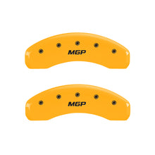 गैलरी व्यूवर में इमेज लोड करें, MGP 4 Caliper Covers Engraved Front &amp; Rear MGP Yellow finish black ch