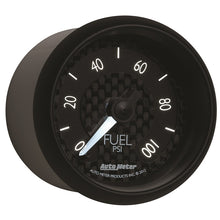 Laden Sie das Bild in den Galerie-Viewer, Autometer GT Series 52mm Full Sweep Electronic 0-100 PSI Fuel Pressure Gauge