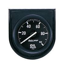 Carica l&#39;immagine nel visualizzatore di Gallery, Autometer AutoGage Gauge Console 100psi Oil Pressure Gauge - Black Dial/Black Bezel