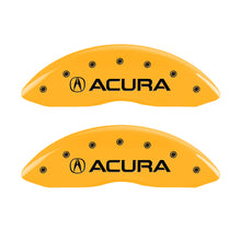 Carica l&#39;immagine nel visualizzatore di Gallery, MGP 4 Caliper Covers Engraved Front &amp; Rear Acura Yellow finish black ch