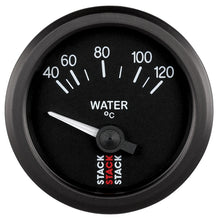 Carica l&#39;immagine nel visualizzatore di Gallery, Autometer 52mm Stack Instruments 40-120 Degree C Electric Water Temperature Gauge - Black