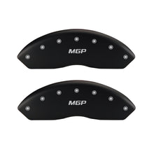 Cargar imagen en el visor de la galería, MGP 4 Caliper Covers Engraved Front &amp; Rear Tiffany Snake Black finish silver ch