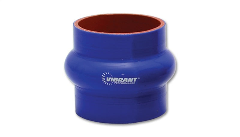 Vibrant 4 Ply Reinforced Silicone Hump Hose Connector - 1.5in I.D. x 3in long (BLUE)