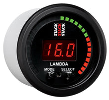 Carica l&#39;immagine nel visualizzatore di Gallery, Autometer Stack Instruments 52mm Wideband Air-Fuel Ratio (LAMBDA) Gauge - Black