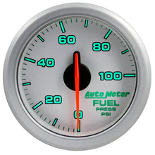 Carica l&#39;immagine nel visualizzatore di Gallery, Autometer Airdrive 2-1/6in Fuel Pressure Gauge 0-100 PSI - Silver