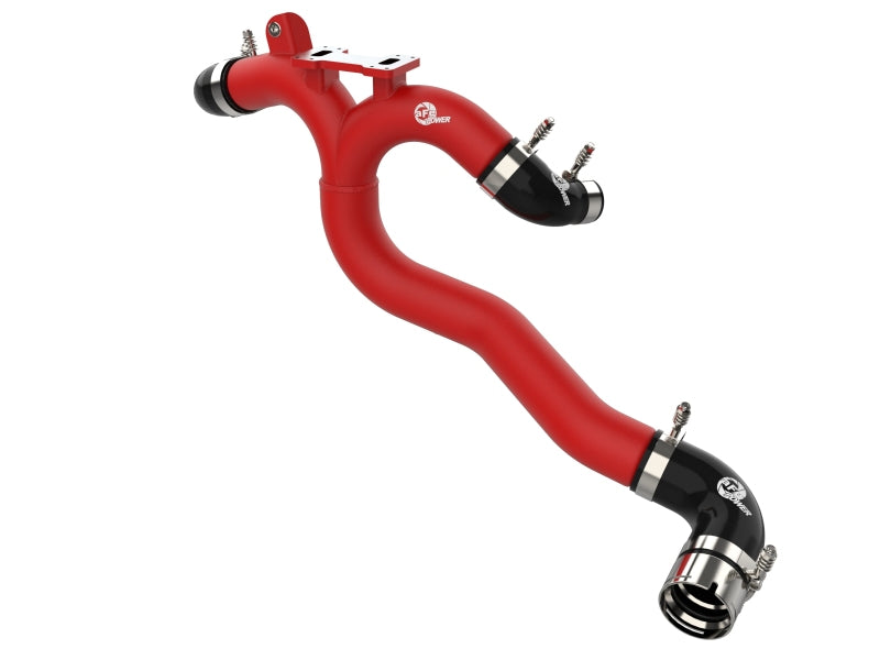 AFE BladeRunner 3in Aluminum Hot Charge Pipe Red