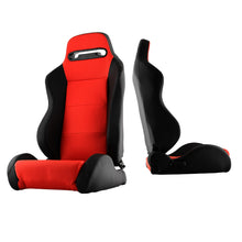 Load image into Gallery viewer, Xtune Thunder Style Racing Seat Pu (Double Slider) Red/Black Passenger Side RST-TH-01-RD-PA