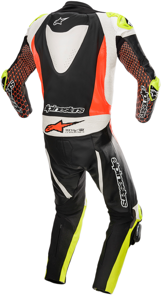 ALPINESTARS GP Tech v3 1-Piece Suit - Red Fluorescent/Black/Yellow Fluorescent - US 48 / EU 58 3156819-3105-58