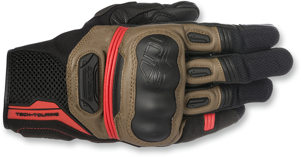 ALPINESTARS Highlands Gloves - Black/Brown/Red - Medium 3566617-1813-M