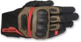 ALPINESTARS Highlands Gloves - Black/Brown/Red - Medium 3566617-1813-M