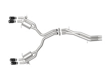 Cargar imagen en el visor de la galería, aFe 18-20 Audi RS5 Coupe MACH Force-Xp 3in to 2.5in 304 SS Axle-Back Exhaust System (Quad Black Tip)