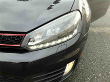 Cargar imagen en el visor de la galería, Spyder Volkswagen Golf/GTI 10-13 Projector Headlights Halogen Model- DRL Blk PRO-YD-VG10-DRL-BK