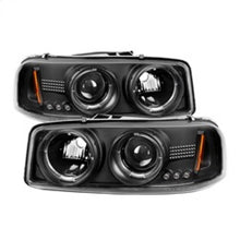 Carica l&#39;immagine nel visualizzatore di Gallery, Spyder GMC Sierra 1500/2500/3500 99-06 Projector Headlights LED Halo LED Black PRO-YD-CDE00-HL-BK