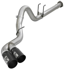 Carica l&#39;immagine nel visualizzatore di Gallery, aFe Power 11-14 Ford F250/F350 6.7L Diesel Rebel XD 4in 409 SS DPF-Back Exhaust System - Black Tips