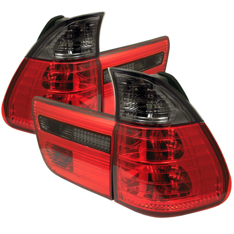 Spyder BMW E53 X5 00-06 4PCS Euro Style Tail Lights- Red Smoke ALT-YD-BE5300-RS