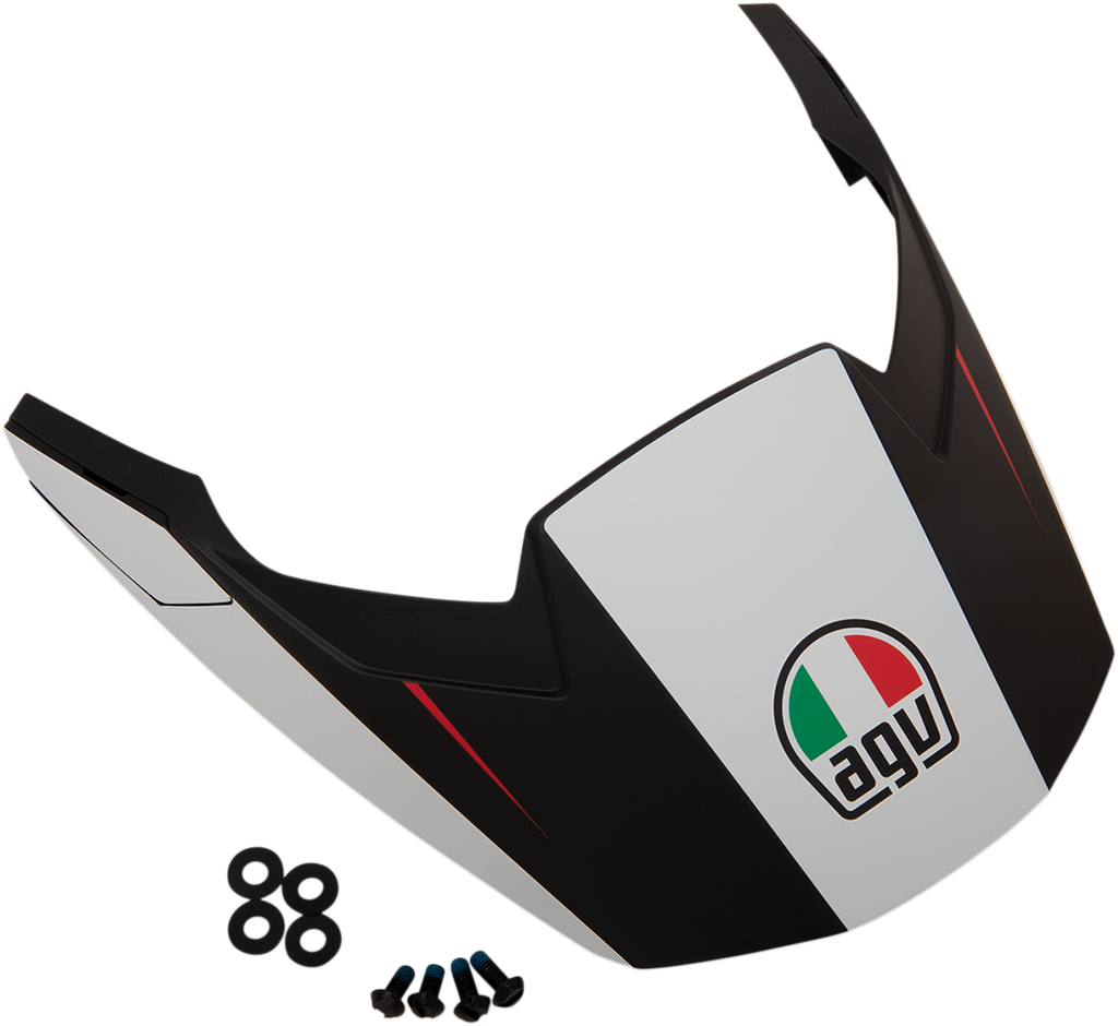 AGV AX9 Peak - Black/White/Red 21KIT76337003 N