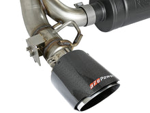 Cargar imagen en el visor de la galería, aFe Takeda 3in 304 SS Axle-Back Exhaust System w/ Carbon Fiber Tips 16-18 Ford Focus RS I4-2.3L (t)