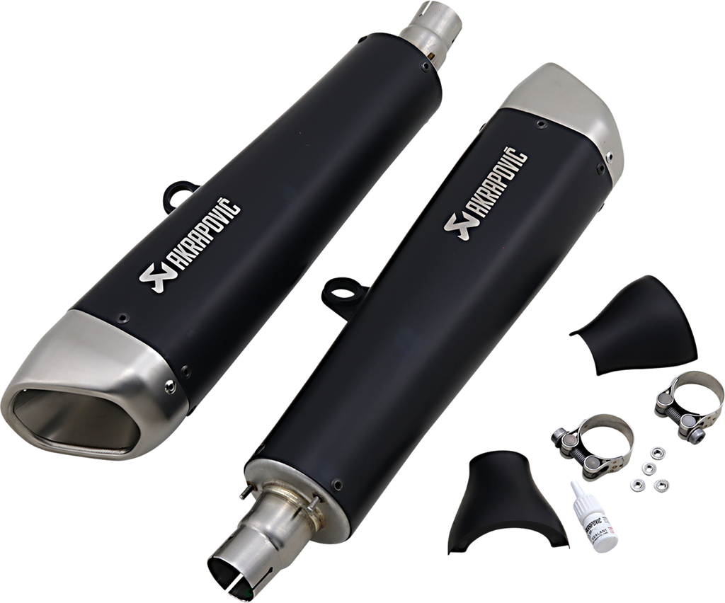 AKRAPOVIC Black Titanium Mufflers S-T12SO2-HCQTBL