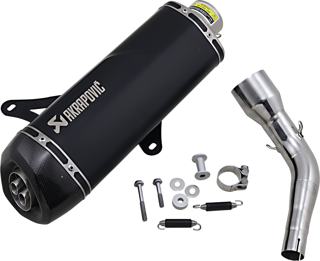 AKRAPOVIC Muffler - Black - Stainless Steel - GTS/GTV S-VE3SO9-HRSSBL