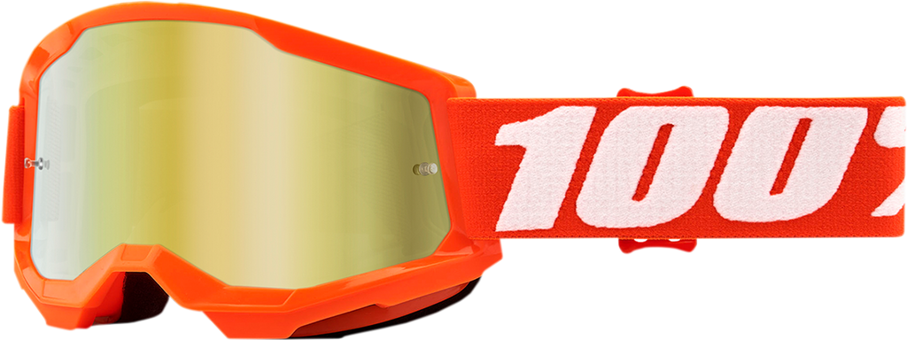 100% Youth Strata 2 Goggles - Orange - Gold Mirror 50032-00005