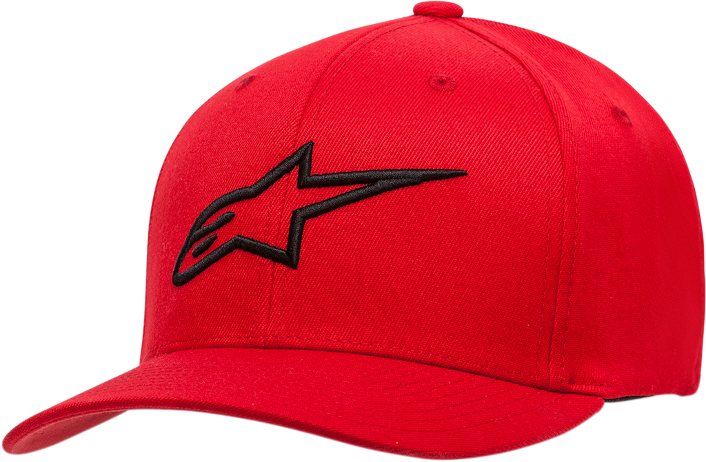 ALPINESTARS Ageless Hat- Curved Bill - Red/Black- Small/Medium 1017810103010SM