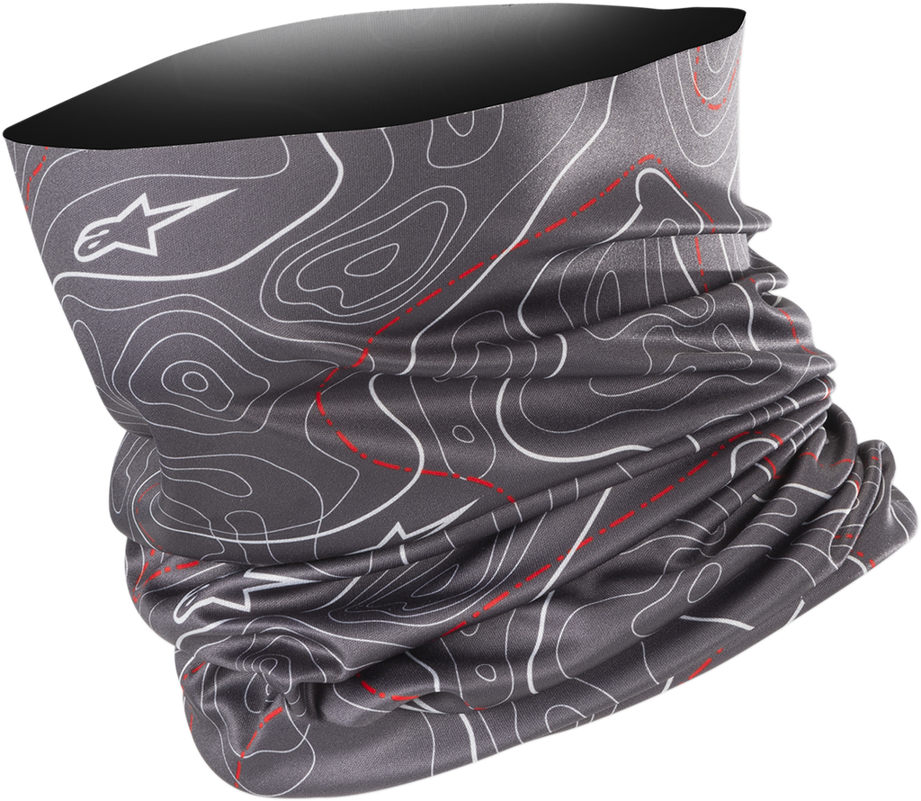 ALPINESTARS Neck Tube - Contours - Gray/Red 47592191443