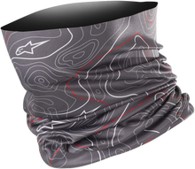 Laden Sie das Bild in den Galerie-Viewer, ALPINESTARS Neck Tube - Contours - Gray/Red 47592191443