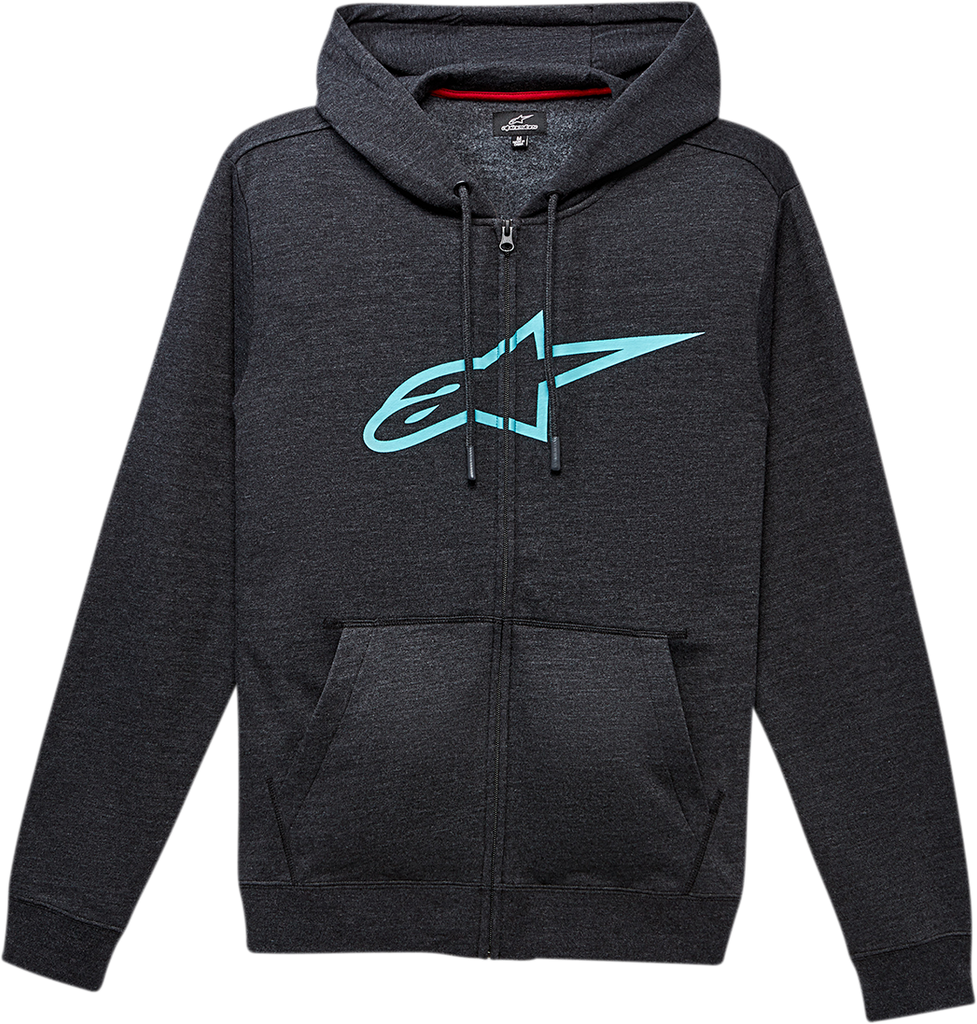 ALPINESTARS Ageless 2 Zip Hoodie - Charcoal/Turquoise - Medium 1038530521976M