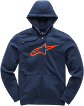 Charger l&#39;image dans la galerie, ALPINESTARS Ageless 2 Zip Hoodie - Navy/Red - Medium 1038530527030M