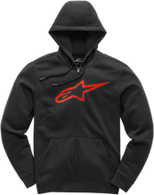 Charger l&#39;image dans la galerie, ALPINESTARS Ageless 2 Zip Hoodie - Black/Red - Large 1038530521030L