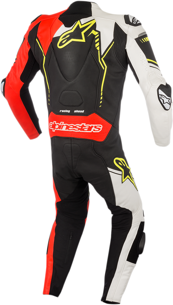 ALPINESTARS GP Plus v2 1-Piece Leather Suit - Black/White/Red Fluorescent/Yellow Fluorescent - US 46 / EU 56 3150518-1236-56