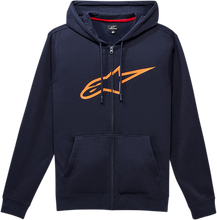 Charger l&#39;image dans la galerie, ALPINESTARS Ageless 2 Zip Hoodie - Navy/Orange - Large 1038530527032L