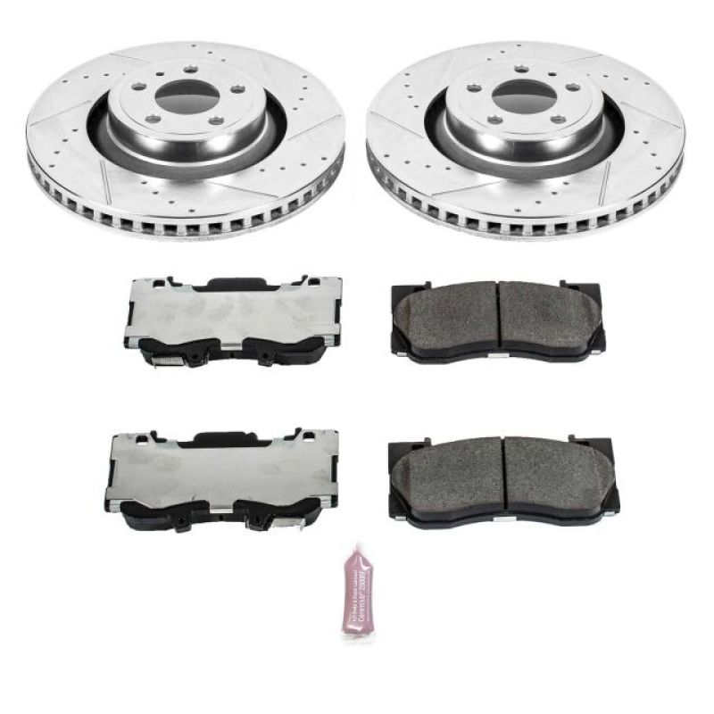 Power Stop 15-19 Ford Mustang Front Z26 Street Warrior Brake Kit