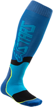 Cargar imagen en el visor de la galería, ALPINESTARS MX Plus 2 Socks - Black/Cyan - Small/Medium 4701920-707-SM