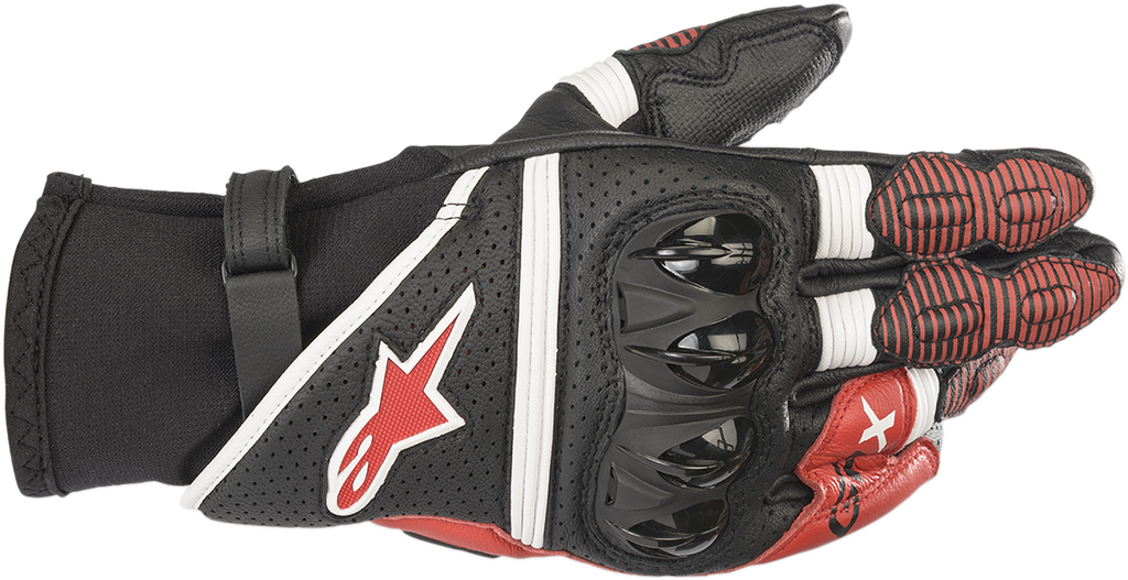 ALPINESTARS GPX V2  Gloves -Black//White/Red - Small 3567219-1304-S