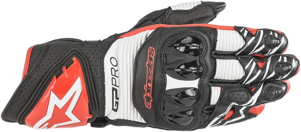 ALPINESTARS GP Pro R3 Gloves - Black/White/Red - Large 3556719-1304-L