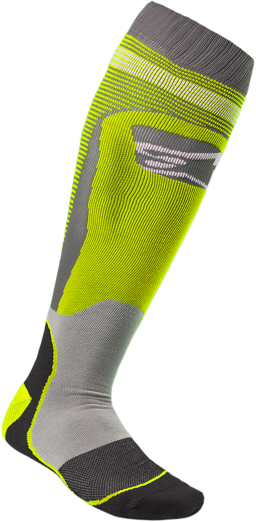 ALPINESTARS MX Plus 1 Socks - Yellow/Gray - Small/Medium 4701820-501-SM