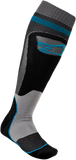 ALPINESTARS MX Plus 1 Socks - Black/Cyan - Small/Medium 4701820-1079-SM