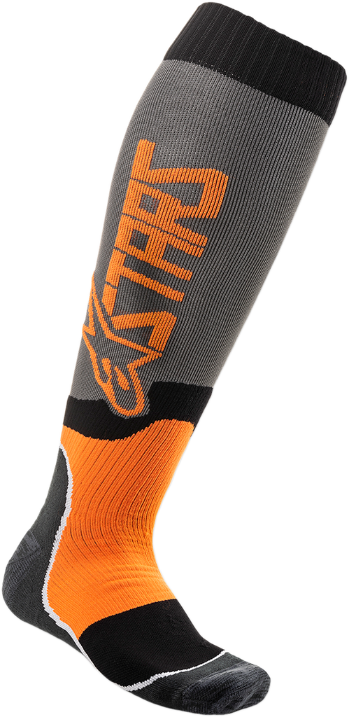 ALPINESTARS MX Plus 2 Socks - Gray/Orange - Small/Medium 4701920-9040-SM