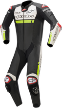 Laden Sie das Bild in den Galerie-Viewer, ALPINESTARS Missile Ignition 1-Piece Leather Suit - Black/White/Yellow - US 48 / EU 58 3150120-125-58