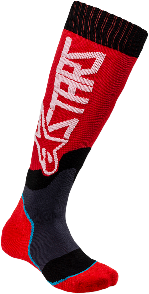 ALPINESTARS MX Plus 2 Youth Socks - Red/White - Medium/Large 4741920-32