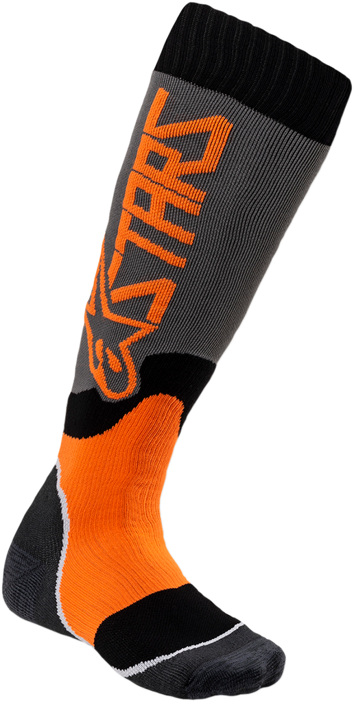 ALPINESTARS MX Plus 2 Youth Socks - Gray/Orange - Medium/Large 4741920-9040